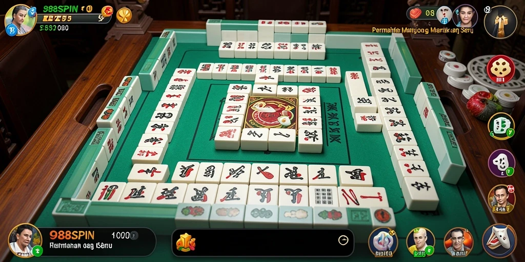 Tampilan gameplay Mahjong yang menantang dan menarik di 988SPIN.